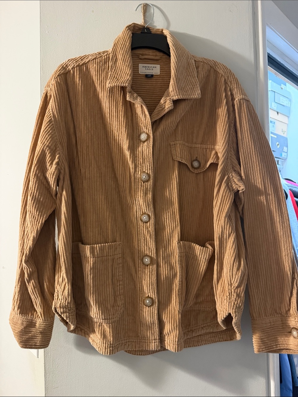 American Eagle Outfitters Tan Corduroy Shacket